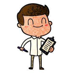 cartoon friendly man