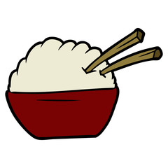 cartoon bowl of rice