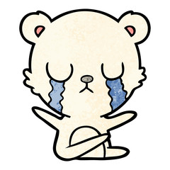 sad little polar bear cartoon