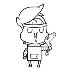 happy cartoon robot