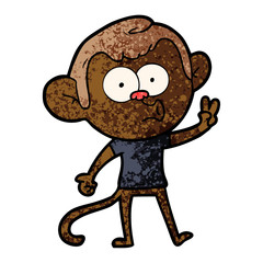 cartoon hooting monkey