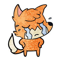 crying fox cartoon