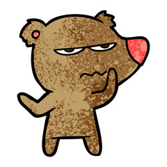angry bear cartoon