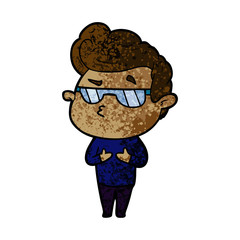 cartoon cool guy