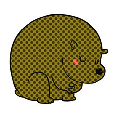 shy bear cartoon character