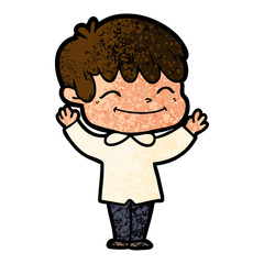 cartoon happy boy