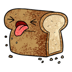 cartoon disgusted loaf of bread