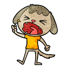 cute cartoon dog barking