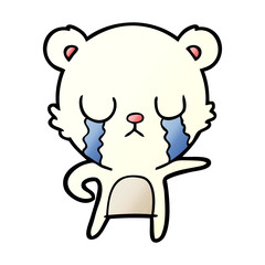 sad little polar bear cartoon