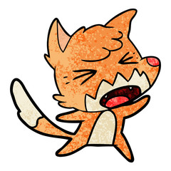 angry cartoon fox