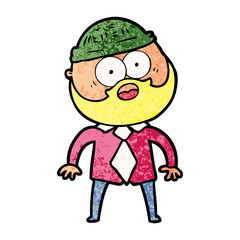 cartoon bearded man