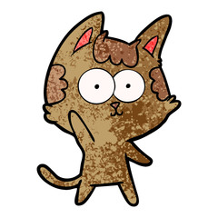 happy cartoon cat