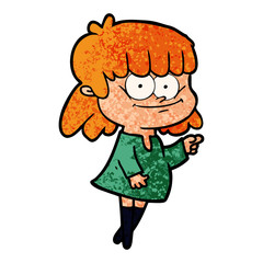 cartoon smiling woman