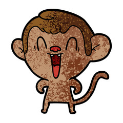 cartoon laughing monkey