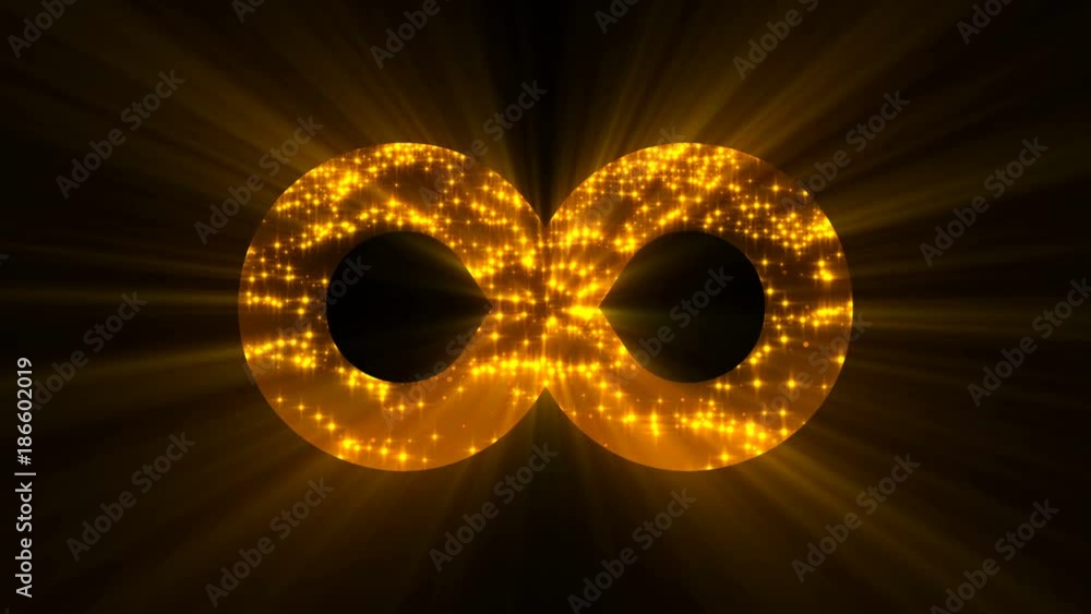 Aufkleber abstract background with futuristic infinity sign. digital background. 3d rendering