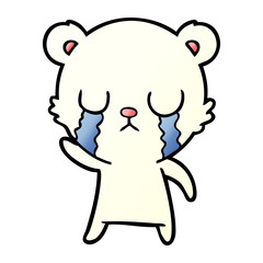sad little polar bear cartoon