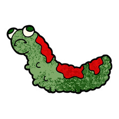 cartoon unhappy caterpillar