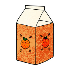 cartoon orange juice carton