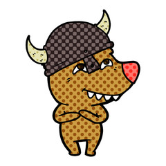 cartoon bear showing teeth