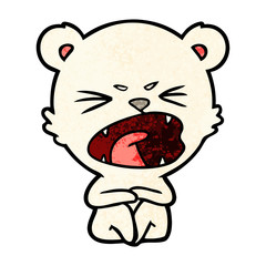 angry polar bear cartoon