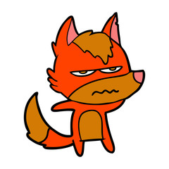 angry fox cartoon character