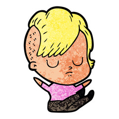 Obraz premium cartoon woman