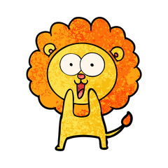 happy cartoon lion