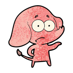 cartoon unsure elephant