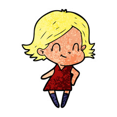 cartoon friendly girl