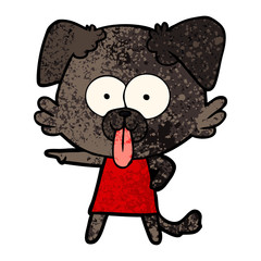 cartoon dog with tongue sticking out