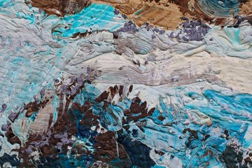  Closeup texture background with  blue, gray, white colors. Vivid colorful detailed vibrant brush strokes for creative ideas, web, print, poster, postcard.
