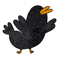cartoon blackbird