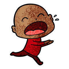 cartoon shouting bald man