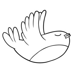 cartoon flying robin