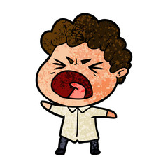 Fototapeta premium cartoon furious man