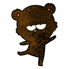 bored bear cartoon