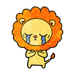 crying cartoon lion