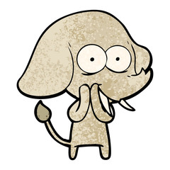 happy cartoon elephant