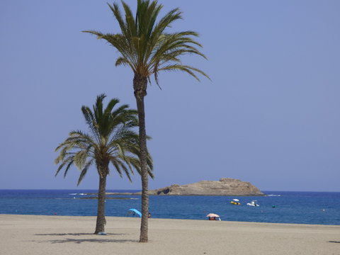 Carboneras, localidad costera de Cabo de Gata Almería (Andalucía,España) 