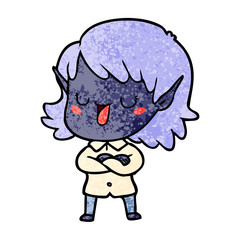 cartoon elf girl