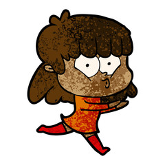 cartoon whistling girl