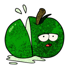 cartoon sliced apple