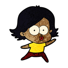 cartoon girl pouting