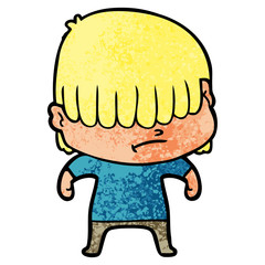 cartoon boy with untidy hair