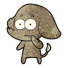 cartoon unsure elephant