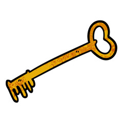 cartoon fancy old key