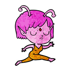 cartoon alien girl