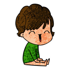 cartoon laughing woman