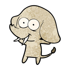 happy cartoon elephant