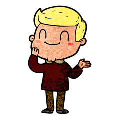 cartoon friendly man